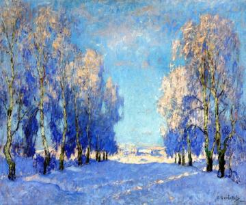 A Winter's Day Artwork by Konstantin Gorbatov