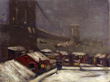 Brooklyn Bridge Artwork by George Benjamin Luks