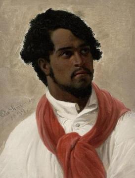 Portrait of a Turk, Wearing a Red Scarf Artwork by Niels Simonsen