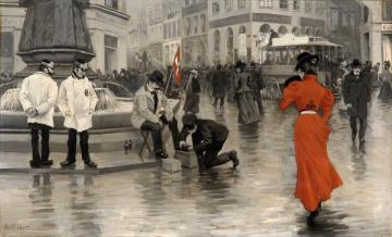 The Lady in Red Artwork by Paul Gustave Fischer