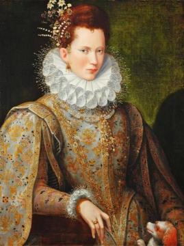 Portrait Of A Lady Of The Court With Dog Artwork by Lavinia Fontana