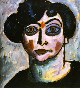 Woman with Black Hair Artwork by Alexej Jawlensky