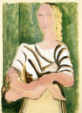 Mother and Child Artwork by Ossip Zadkine