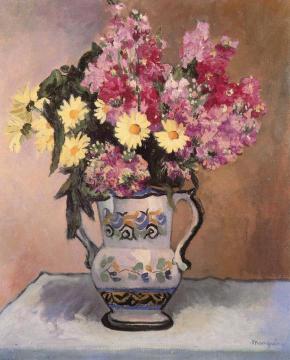 Carnations and Anthemis Artwork by Henri Manguin