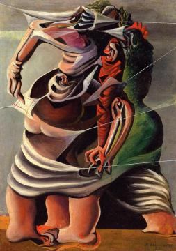 Surrealistic Figures Artwork by Oscar Dominguez