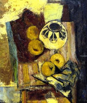 Cubist Still Life With Ceramic Bowl And Apples Artwork by Alfred Henry Maurer