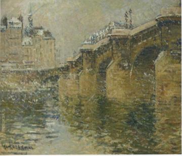 Pont Neuf in the Snow Artwork by Gustave Loiseau