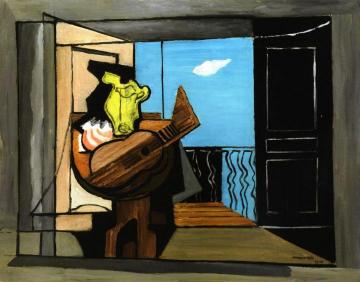 Interior with Balcony Artwork by Louis Marcoussis