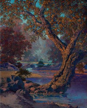 Autumn Brook Artwork by Maxfield Parrish
