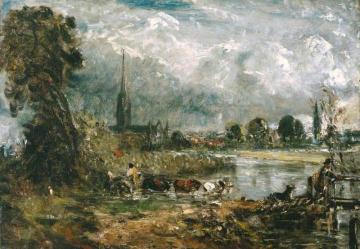 Salisbury Cathedral from the Meadows Artwork by John Constable