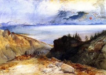 Yellowstone Lake Artwork by Thomas Moran