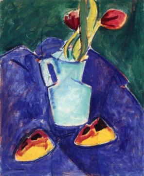 Tulips in a Green Vase Artwork by Alfred Henry Maurer