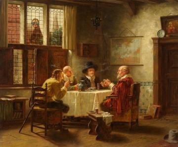 The Scholars Artwork by Fritz Wagner