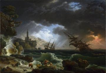 A Shipwreck in Stormy Seas Artwork by Claude-Joseph Vernet