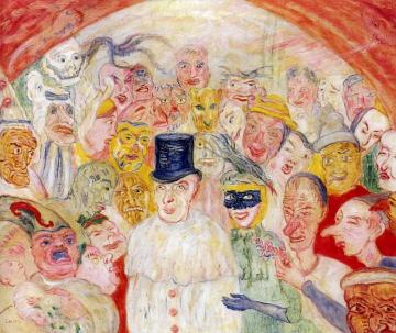 The Puzzled Masks Artwork by James Ensor