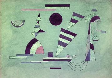 Immersed in Green Artwork by Wassily Kandinsky