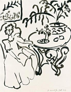 Young Girl at the Table Artwork by Henri Matisse