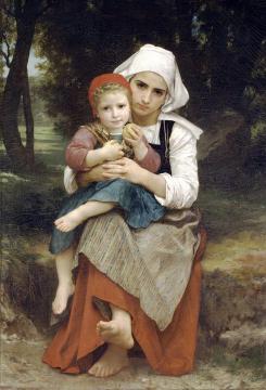 Breton Brother and Sister Artwork by William Adolphe Bouguereau