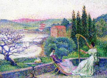 The Terrace Artwork by Henri Edmond Cross