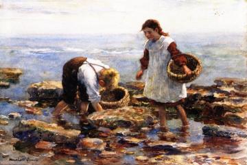 Mussel Gatherers Artwork by William Marshall Brown