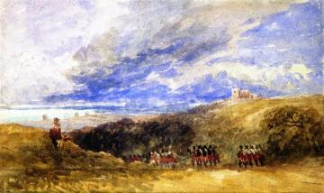 Peace and War: Lympne Church and Castle Artwork by David Cox