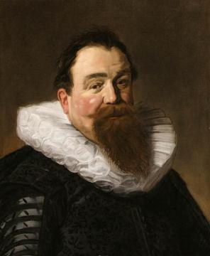 Portrait of a bearded Gentleman, bust length, wearing a coat and white ruff Artwork by Judith Leyster
