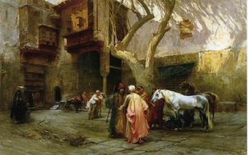 Horse Market at Cairo Artwork by Frederick Arthur Bridgman