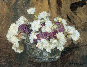 Pinks and Pansies Artwork by Sir George Clausen