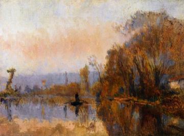 A Boatman Artwork by Albert Lebourg