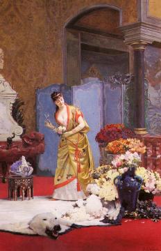 Autumn Flowers Artwork by Jehan Georges Vibert