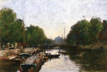 Canal in Rotterdam Artwork by Eugène-Louis Boudin