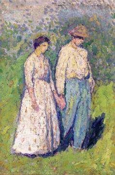 Two Peasants Artwork by Henri Martin