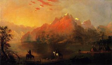 Indians On Green River Artwork by Alfred Jacob Miller