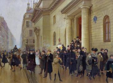 Leaving the Lycee Condorcet Artwork by Jean Georges Beraud