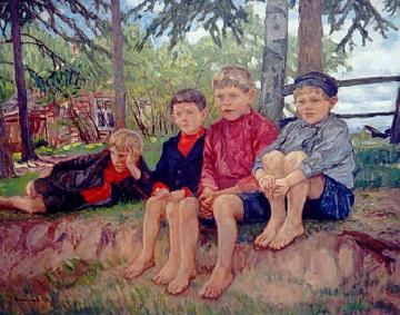 Boys Artwork by Nikolai Petrovich Bogdanov-belsky