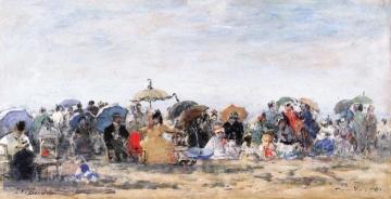 Beach Scene At Trouville Artwork by Eugène-Louis Boudin