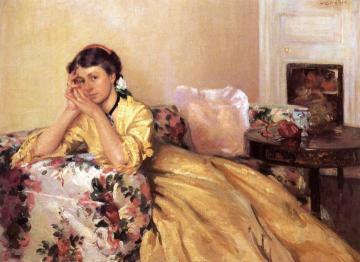 Jane de Glehn at Cheyne Walk, London, England Artwork by Wilfred Gabriel De Glehn