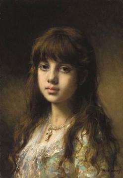 Little Girl Artwork by Alexei Harlamoff