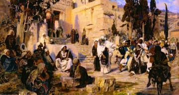 Christ And The Sinner Artwork by Vasily Polenov