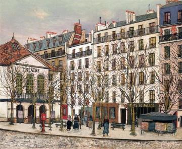 La place Dancourt Artwork by Maurice Utrillo