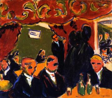 Wine Bar Artwork by Ernst Ludwig Kirchner
