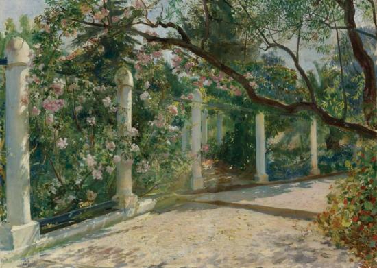 Almond Trees, Algiers Artwork by Georges Antoine Rochegrosse