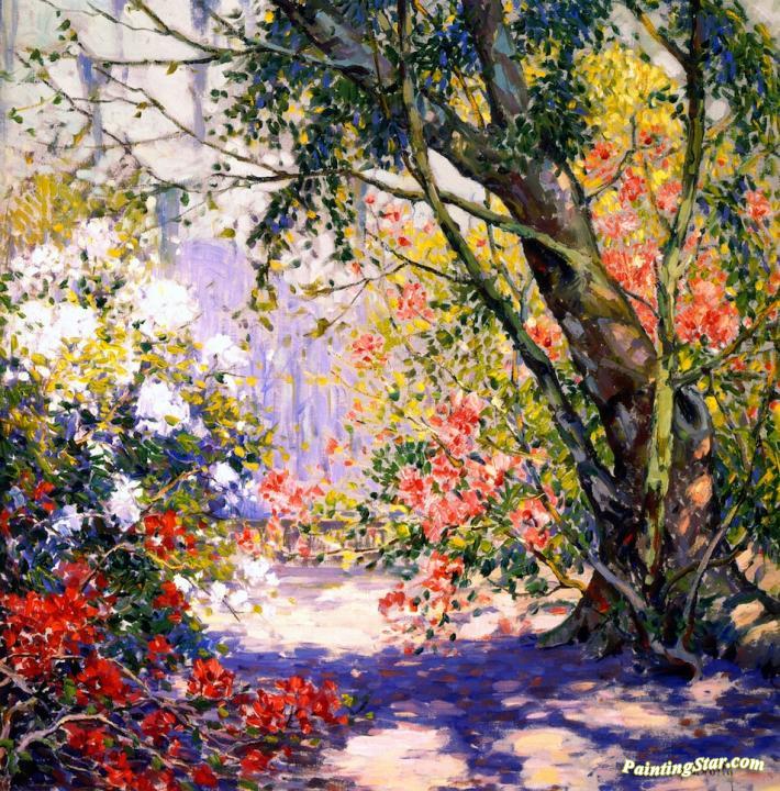 Path In A Southern Garden Artwork by Alfred Hutty