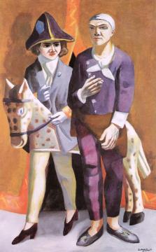 Carnival Double-Portrait, Max Meckmann and Quappi Artwork by Max Beckmann