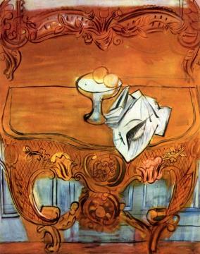 The Yellow Console Table Artwork by Raoul Dufy