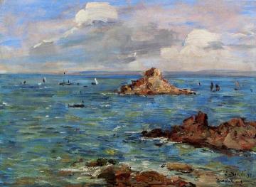 The Sea at Douarnenez Artwork by Eugène-Louis Boudin