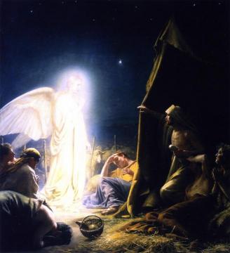 The Shepherds And The Angel Artwork by Carl Heinrich Bloch