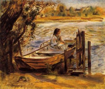 Young Woman In A Boat Artwork by Pierre Auguste Renoir