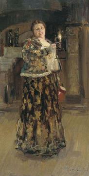 Mistress of the House. Artwork by Constantin Alexeevich Korovin