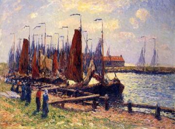The Port of Volendam Artwork by Henry Moret